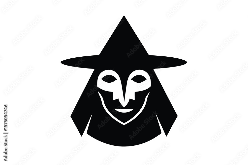 Fototapeta premium witch mask vector icon