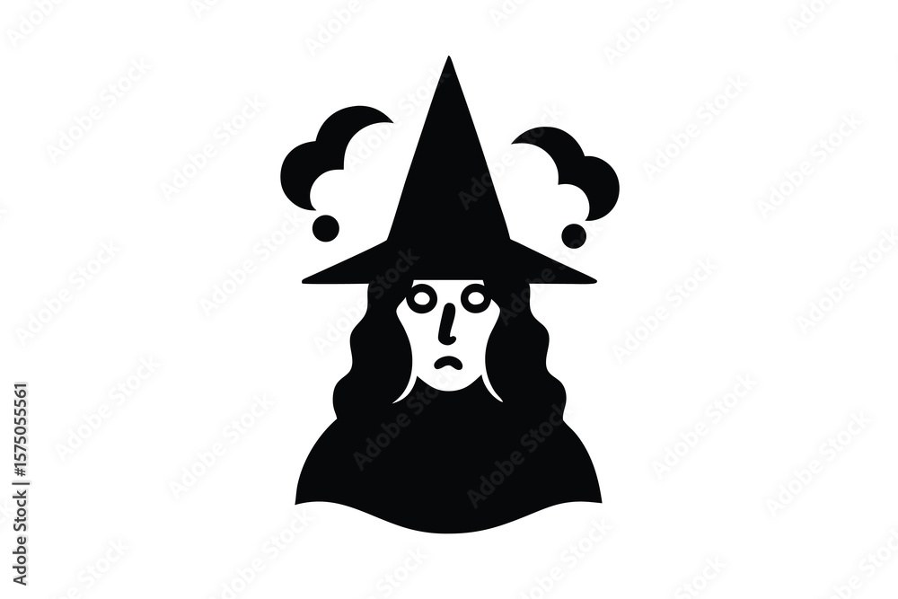 Fototapeta premium witch smoke vector icon
