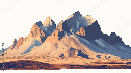 Tranquil Majestic Sandstone Mountain Range Landscape