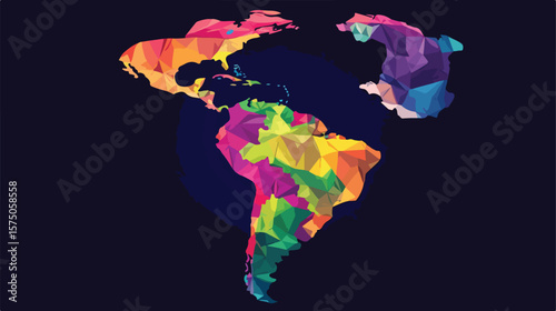 Detailed Map of Latin America Countries for Graphic Design