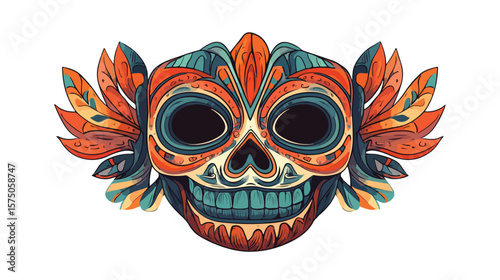 Creepy Halloween Mask with Scary Design for Trick or Treating