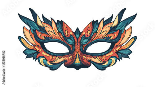Creepy Halloween Mask Vector Illustration for Spooky Designs