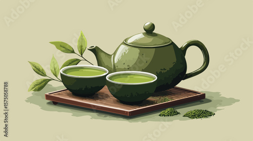 Traditional Matcha Tea Promotion Graphic Design