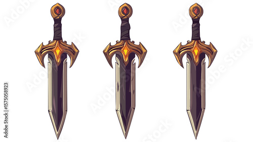 Medieval Dagger Isolated on White Background for Historical Weapon Enthusiasts