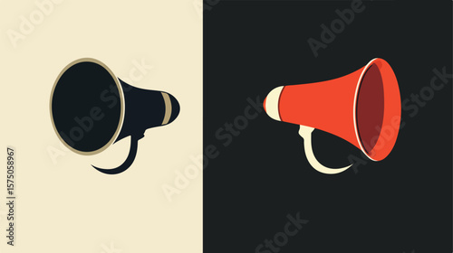 Sleek Megaphone Flat Icon for Marketing Communication Campaigns