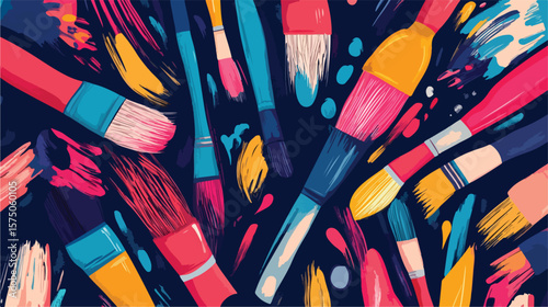 Vibrant Paintbrushes for Creative Designs