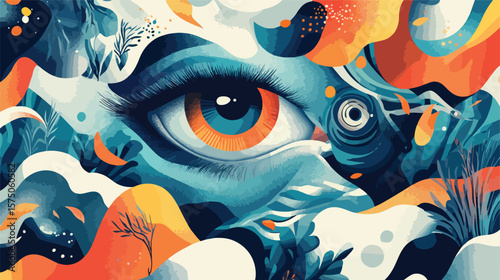 Flat Vector NFT Illustration with Centered Composition