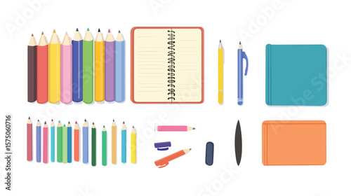 Modern Notebook Vector Displayed on White Background Illustration