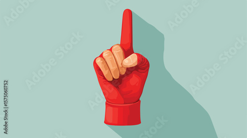 Number 1 Fan Hand Glove with Raised Finger Gesture