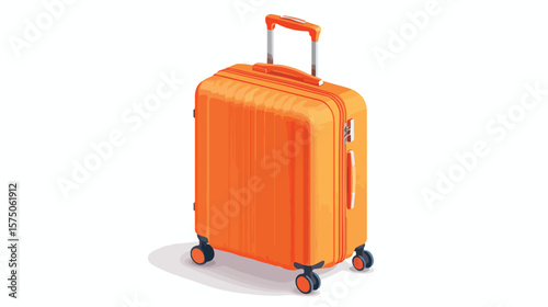 Orange Hard-Shell Suitcase with Wheels - Professional Travel Gear