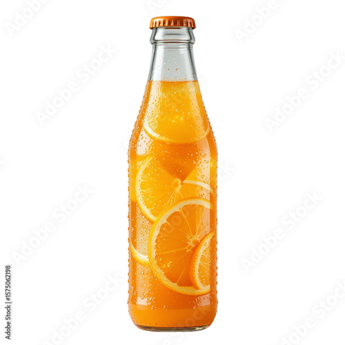 Refreshing Orange Soda Bottle