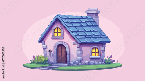 Modern House Painting Icon Vector Illustration