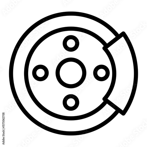Brake Pad  vector line icon design