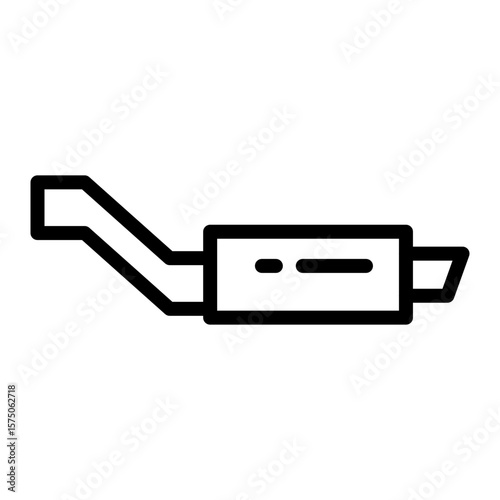 Exhaust Pipe  vector line icon design