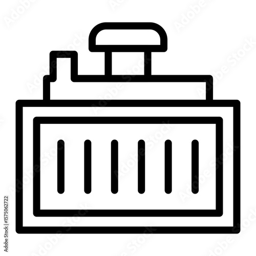 Radiator  vector line icon design
