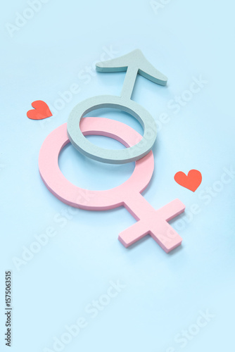 Female and male gender symb...