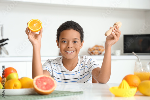 Little African-American boy...