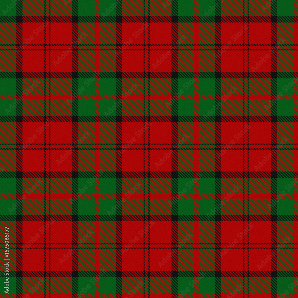 Obraz premium Black, Red, Green Tartan Weave Pattern - Tile