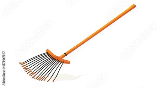 Professional Rake Vector Isolated on White Background for Gardening