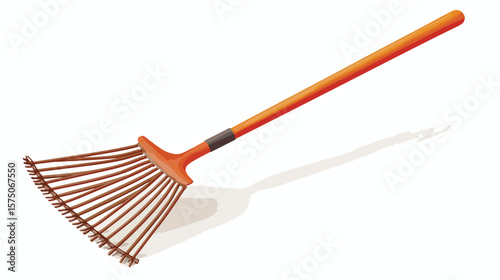 Professional Rake Vector Isolated on White Background Usage