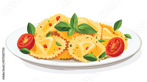 Delicious Italian Pasta Ravioli Ready to Eat Cuisin Image