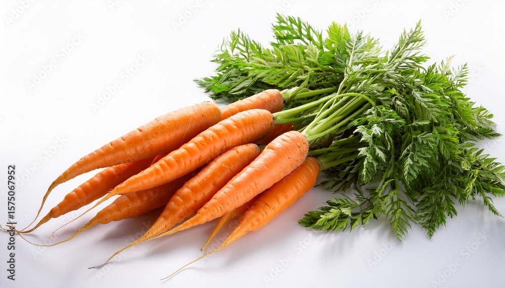 fresh bunch of carrots isolated on white background fresh bunch of carrots isolated on white background