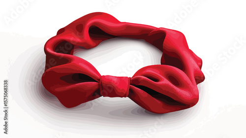 Stylish Red Cloth Headband Fashion Vector Illustration