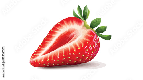 Fresh Red Strawberry Slice - Sweet, Natural, and Vibrant Image