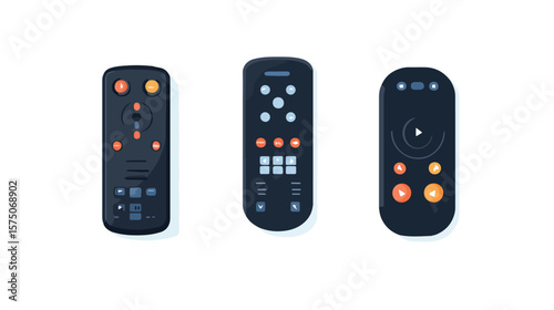 Modern Remote Control Flat Vector Design for Electronics Devices