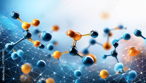 abstract molecule background isolated background