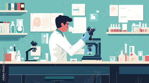 Young Female Student Engaged in Research Study