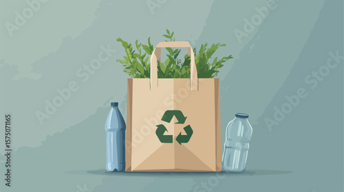 Eco-friendly Biodegradable Product Vector Illustration for Marketing Materials