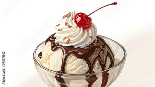 ice cream with chocolate