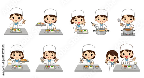 Cartoon Chefs: Culinary Arts, Cooking Stages, Food Preparation