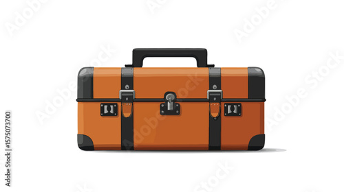 Modern Flat Vector Design of Luggage Suitcase Isolated on White Background