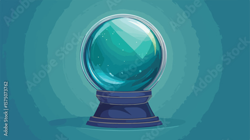 Enchanting Crystal Ball Vector Icon Design for Mystical Concepts