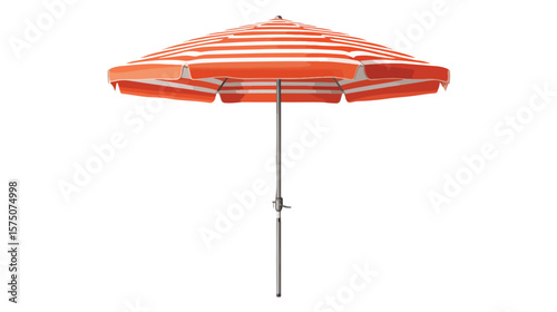 Vibrant Beach Umbrella Illustration on White Background