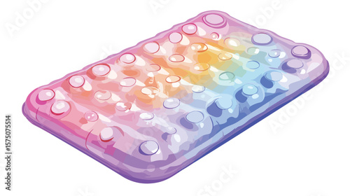 Transparent Inflatable Water Mattress for Pool - Refreshing Summertime Relaxation Concept