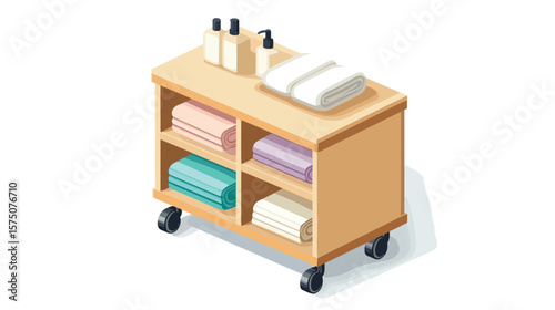 Compact Rolling Cabinet with Two Storage Compartments for Office Use