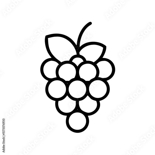 Grape minimalist outline icon