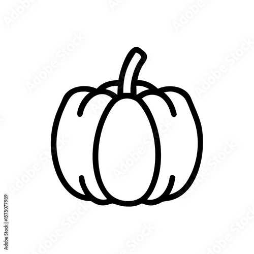  Pumpkin icon as a symbol of autumn harvest svg