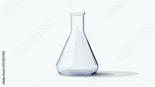 Modern Laboratory Flask Vector Design Isolated on White Background