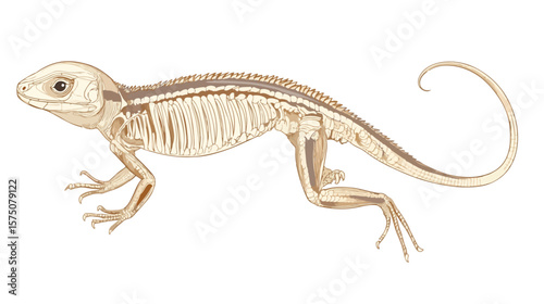 Unique Lizard with Transparent Tail Displaying Scales