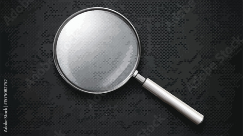 Modern Flat Vector Illustration of a Magnifying Glass for Professional Use