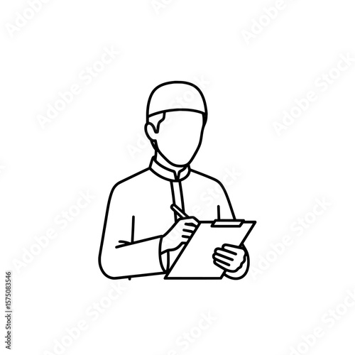 Medical professional taking notes for patient care and assessment