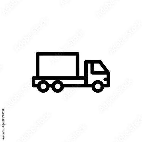 Simple delivery truck icon for logistics and transportation themes