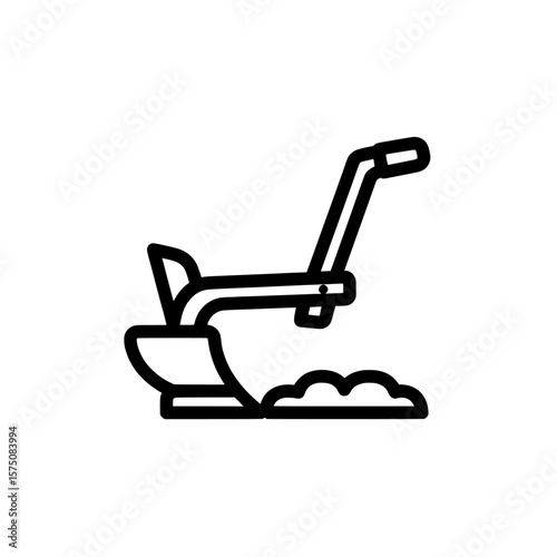 Excavator bucket with shovel digging into earth