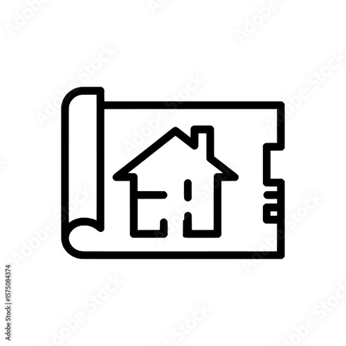 House plan blueprint with home outline and detailed measurements