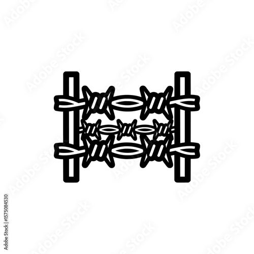 Barbed wire pattern for backgrounds and security themes