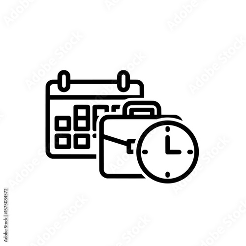 Calendar and clock for time management and organization strategies